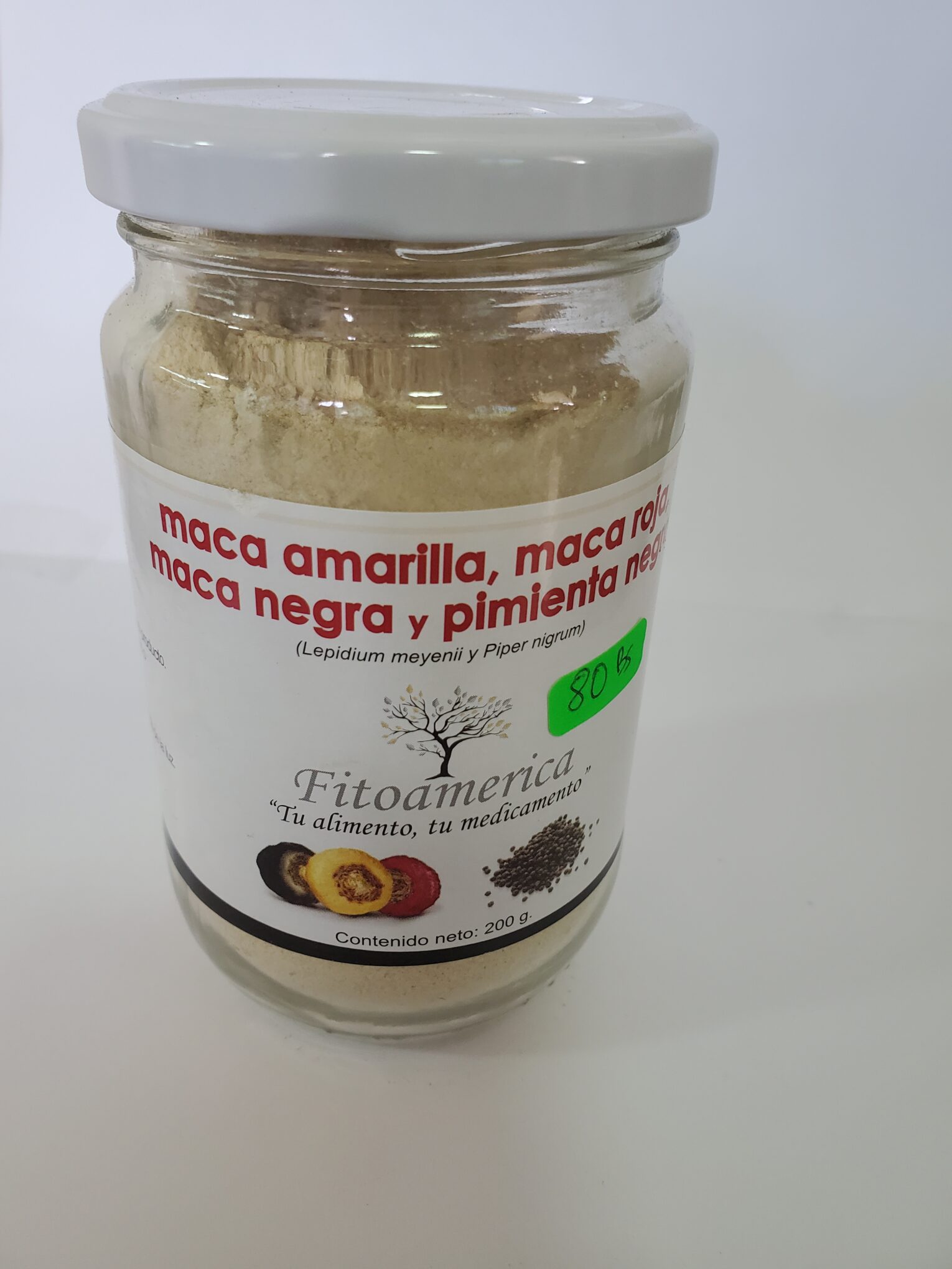 Maca Amarilla, Maca Roja, Maca Negra y Pimienta Negra